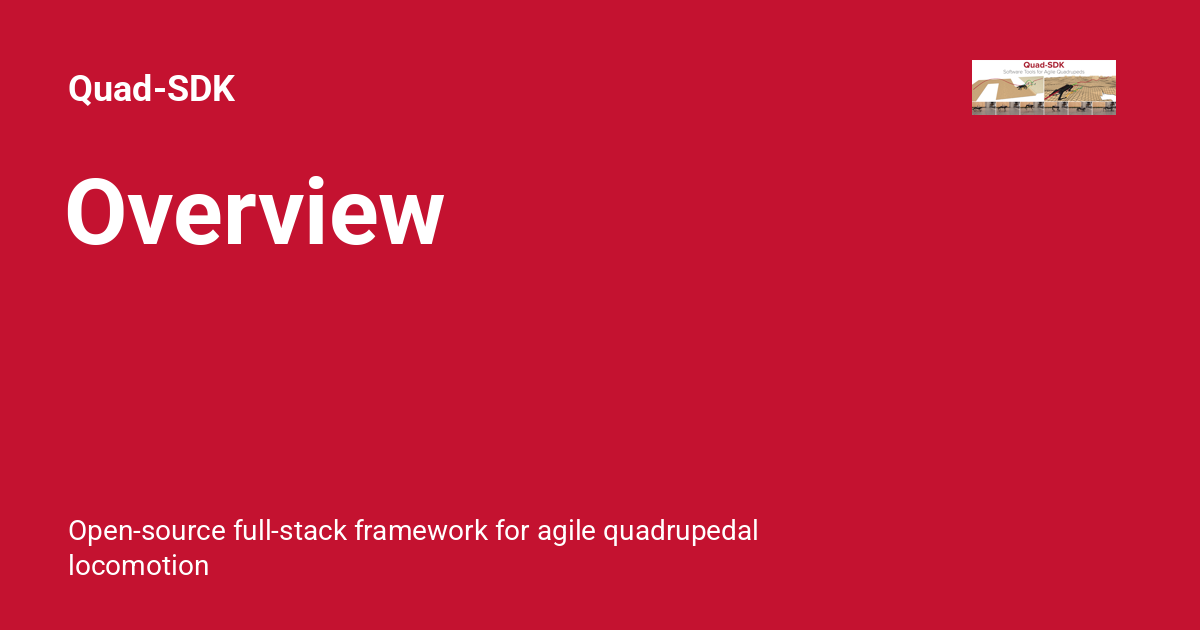 Overview - Quad-SDK