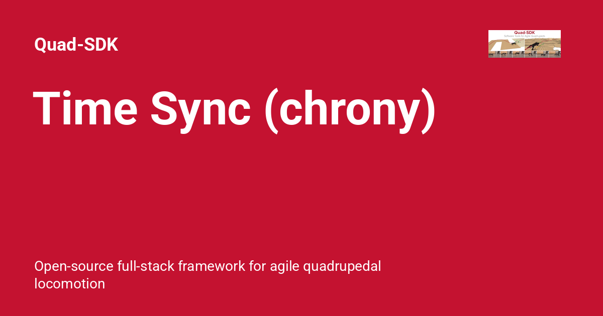 Time Sync (chrony) - Quad-SDK